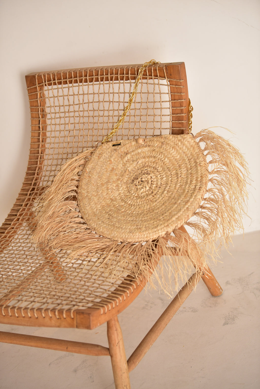 Bolsa Jatobá com Franjas - Alça Dourada