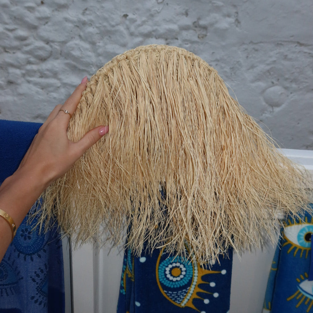 Clutch de palha natural Celestial