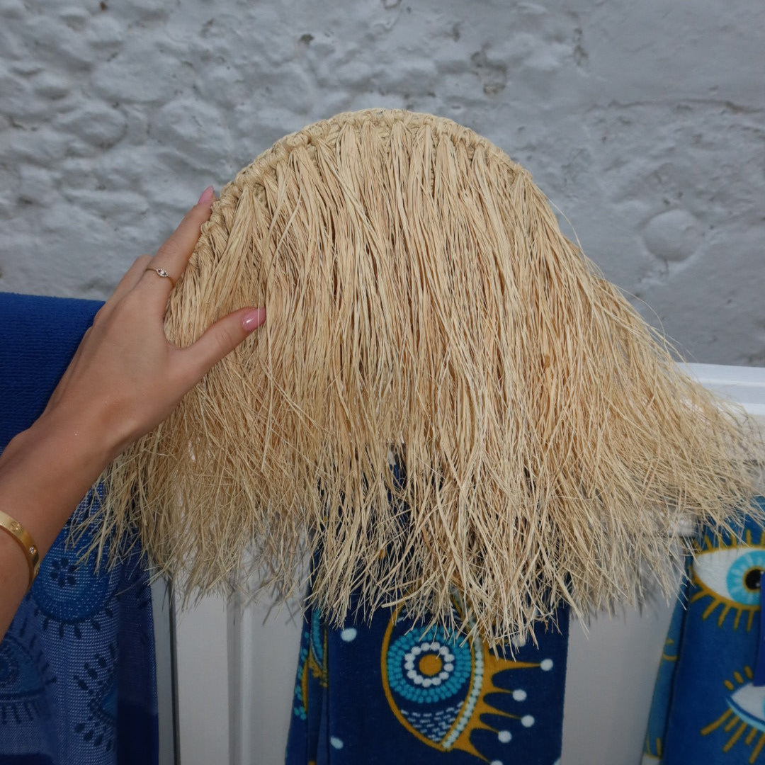 Clutch de palha natural Celestial