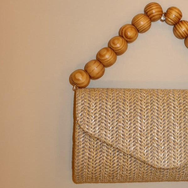 Clutch Magnólia - Alça em Madeira